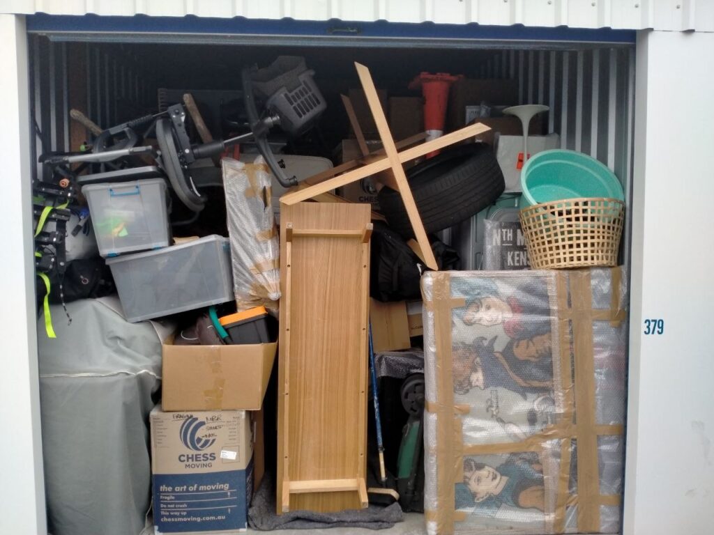 A front on view of a storage unit packed by Auckland Movers-Auckland Moving Guys.