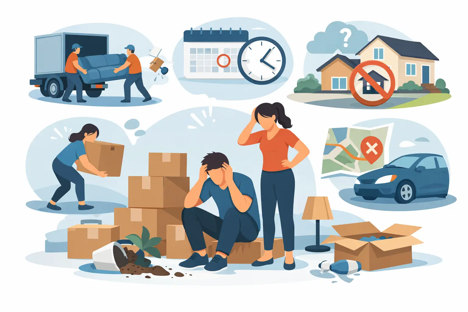 10 top mistakes during house moving