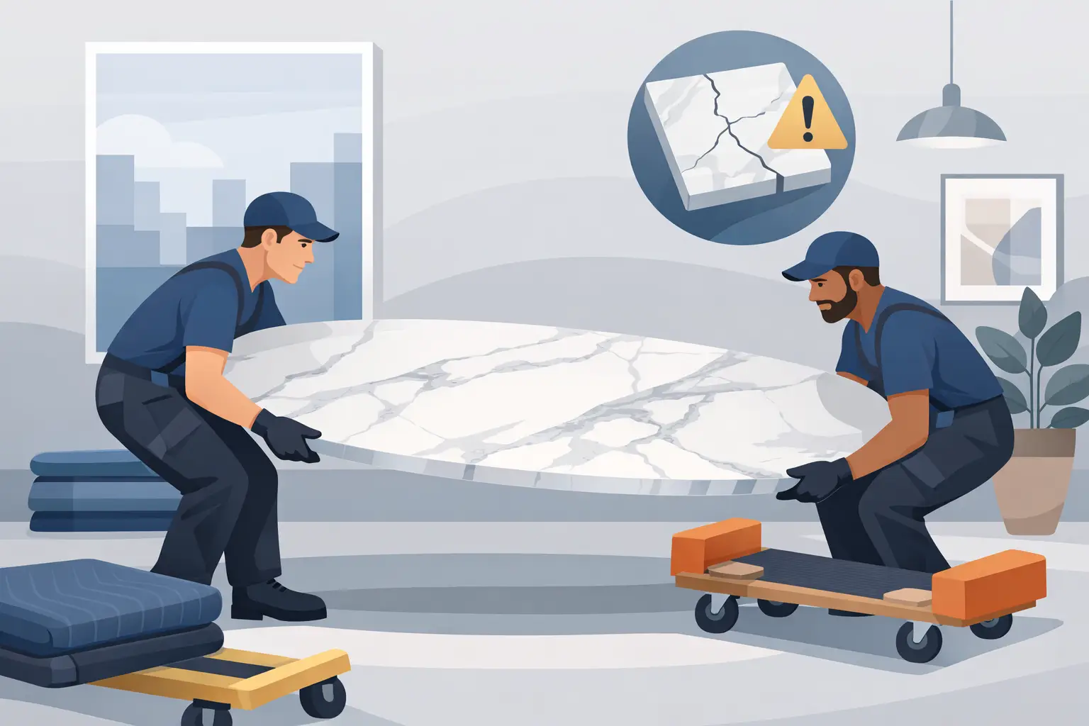 Marble Table Movers Who Know the Risks
